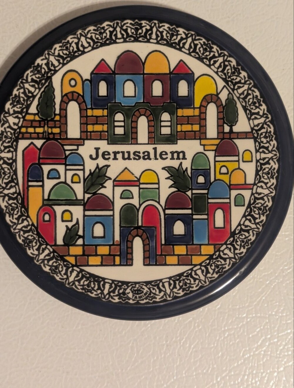Jerusalem Decorative Ceramic Wall Plaque - Multicolor